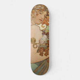 Skateboard Fruit (Art Nouveau) (Female Portrait) (Fruits)