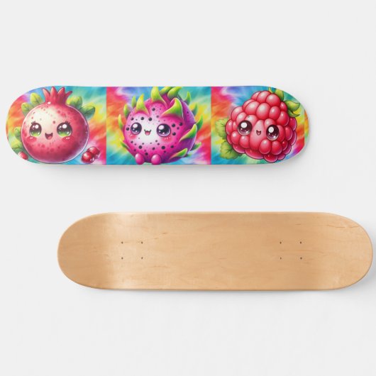 Skateboard Fruit du dragon heureux Tie-Dye (Horz)