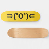 Skateboard Fugu Kaomoji Emoticon japonais (Horz)
