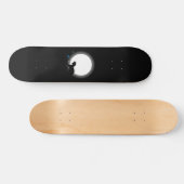 Skateboard Full Moon Black Cat And Stars (Horz)