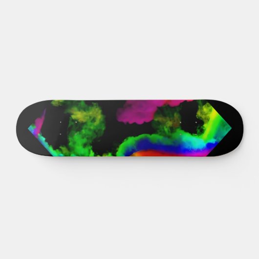 Skateboard fumée arc-en-ciel (Horz)