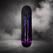 Skateboard Fumée de dragon noir et violet