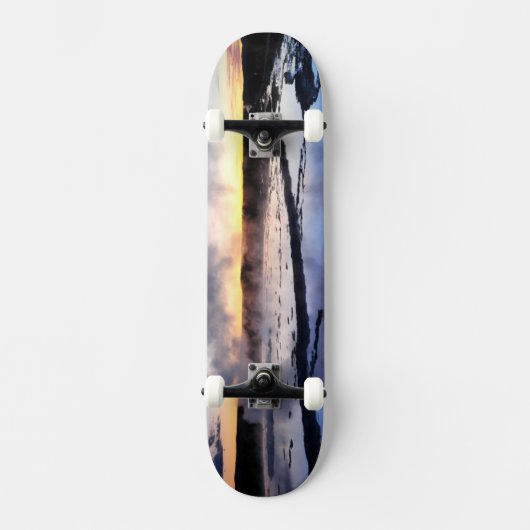 Skateboard Fumée de geyser au coucher du soleil (Recto)