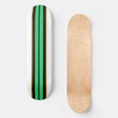 Skateboard Fun Cool Mint Green Black White Racing Stripes (Recto)