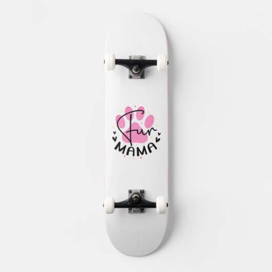 Skateboard Fun Mama Empreinte de patte de chat (Recto)