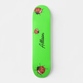 Skateboard Fun néon vert Ladybug (Devant)