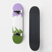 Skateboard Funky Spiky ZigZag Abstrait Genderqueer Pride Drap (Recto)