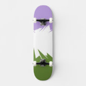 Skateboard Funky Spiky ZigZag Abstrait Genderqueer Pride Drap (Recto)