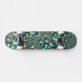 Skateboard Funky Trippy Eclectique Boho Hippie Abstrait Fract (Horz)