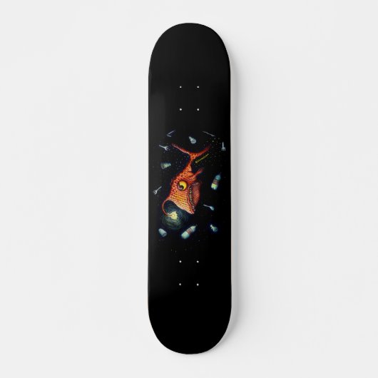 Skateboard Funny Dark Anglerfish Against Plastic Pollution (Devant)