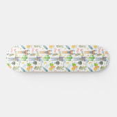 Skateboard Funny Llama Cactus Retro Vibe Love (Horz)