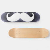 Skateboard Funny white mustache (Horz)