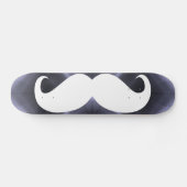 Skateboard Funny white mustache (Horz)