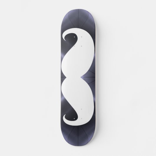 Skateboard Funny white mustache (Recto)