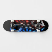 Skateboard Fusion 3D verticale | Logo Cube Futuriste (Horz)
