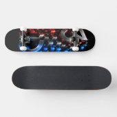 Skateboard Fusion 3D verticale | Logo Cube Futuriste (Horz)