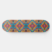 Skateboard Fusion de Vagues de Couleurs – Art Abstrait Modern (Horz)