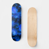 Skateboard Galaxie bleue Espace cosmique (Recto)