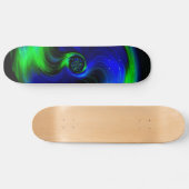 Skateboard Galaxie bleue et verte (Horz)