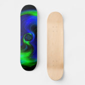 Skateboard Galaxie bleue et verte (Recto)