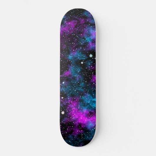 Skateboard Galaxie bleue et violette (Recto)