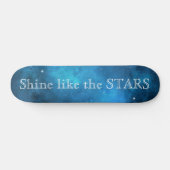 Skateboard Galaxie bleue étoiles de l'espace (Horz)