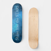 Skateboard Galaxie bleue étoiles de l'espace (Recto)