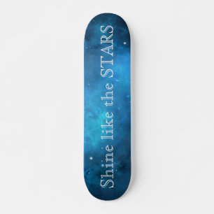 Skateboard Galaxie bleue étoiles de l'espace
