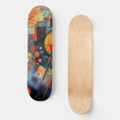 Skateboard Galaxie colorée Peinture Abstraite (Recto)