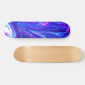 Skateboard Galaxie rose et bleu Abstrait (Horz)