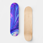 Skateboard Galaxie rose et bleu Abstrait (Recto)