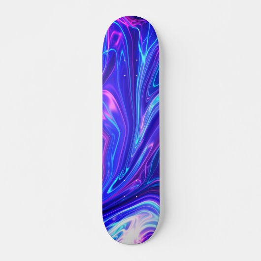 Skateboard Galaxie rose et bleu Abstrait (Devant)