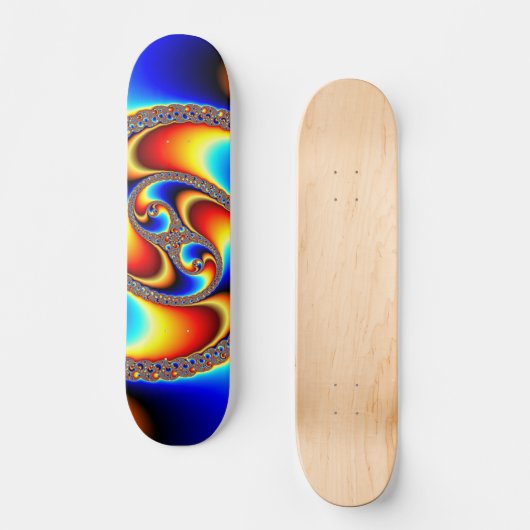 Skateboard Galaxie spirale - Art fractal (Recto)