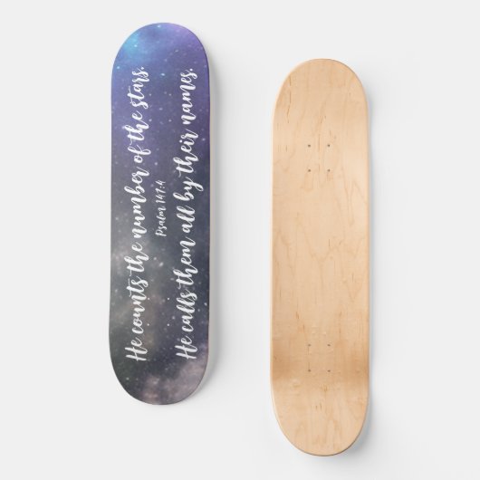 Skateboard Galaxy Sky Scripture Bible Verse (Recto)