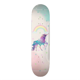 Skateboard Galaxy Unicorn, Arc en ciel, Étoiles