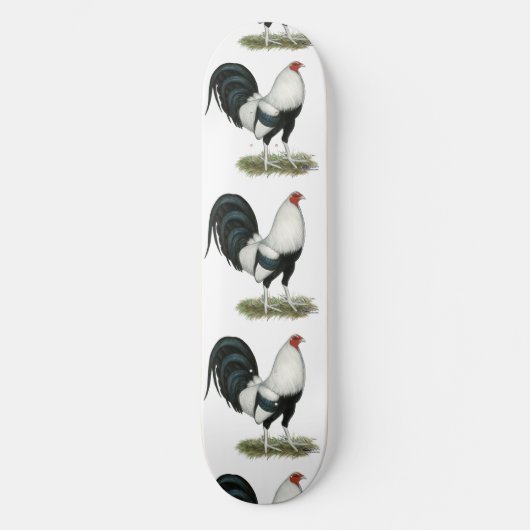 Skateboard Gamecock argenté (Recto)