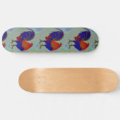 Skateboard Gamecock : Coq impressionniste (Horz)