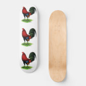 Skateboard Gamecock : Rouge foncé (Recto)