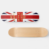Skateboard Gardez le drapeau britannique calme Union Jack (Horz)