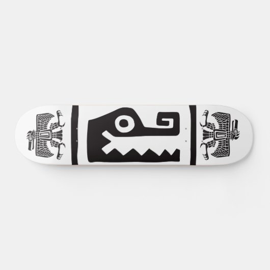 Skateboard Gator & Eagle, hiéroglyphe mexicain(Maya) (Horz)