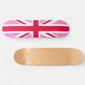 Skateboard GAY PRIDE britannique (Union Jack rose) (Drapeau b (Horz)