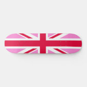 Skateboard GAY PRIDE britannique (Union Jack rose) (Drapeau b (Horz)