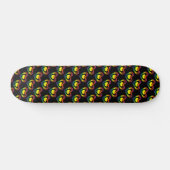 Skateboard Gay pride LGBTQ Rainbow Hearts Motif (Horz)
