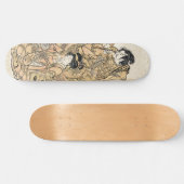 Skateboard Geisha et samurai ukiyo-e japonais orientaux (Horz)