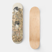 Skateboard Geisha et samurai ukiyo-e japonais orientaux (Recto)