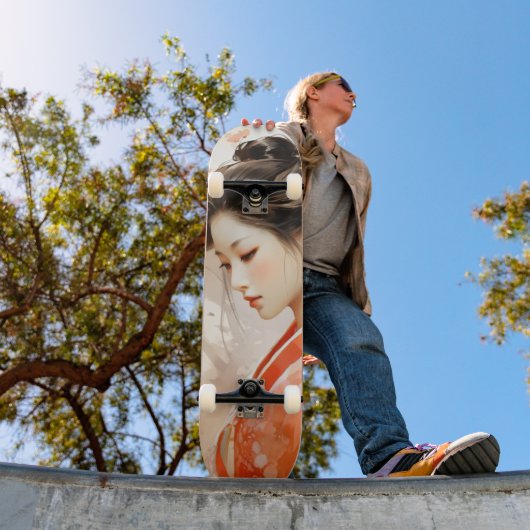 Skateboard Geisha Orange Ink (Extérieur 1)