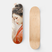 Skateboard Geisha Orange Ink (Recto)