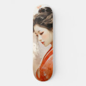 Skateboard Geisha Orange Ink (Recto)