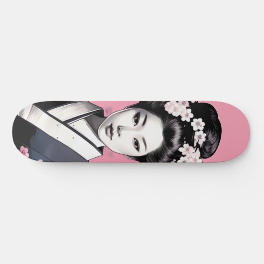 Skateboard Geisha rose (Horz)
