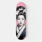 Skateboard Geisha rose (Recto)